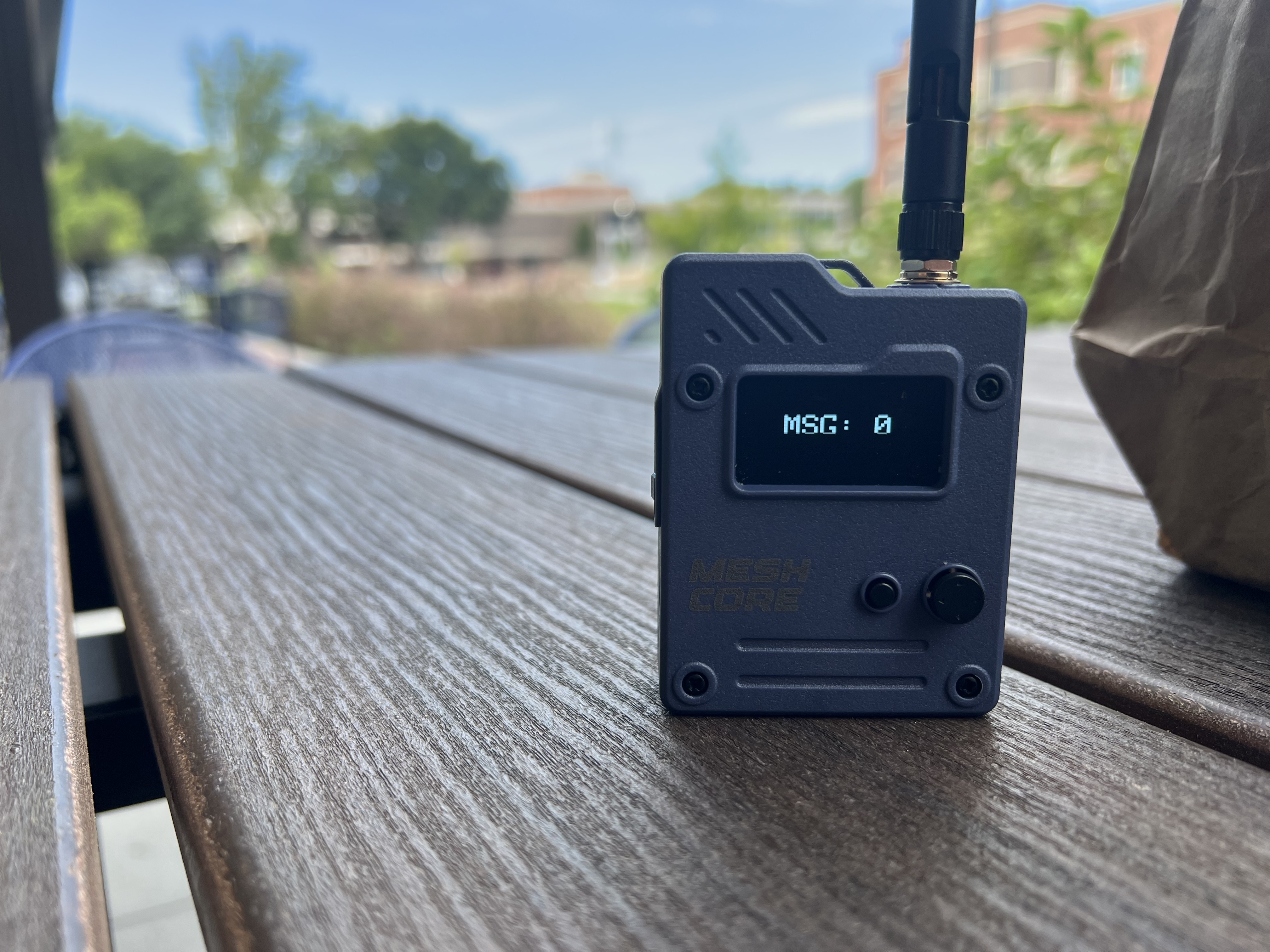 Portable LoRa mesh node for off-grid communication