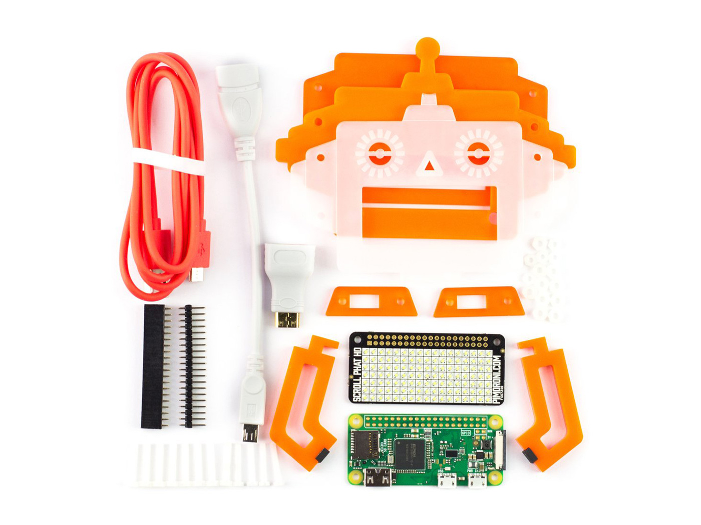 pimoroni scroll bot pi zero w project kit kits seeed studio
